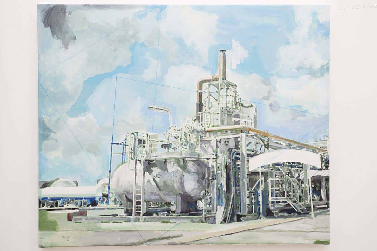 • La galerieThierry Lagalla, L’usine à gaz, 2015, Acrylique sur toile, 54 x 65 cm